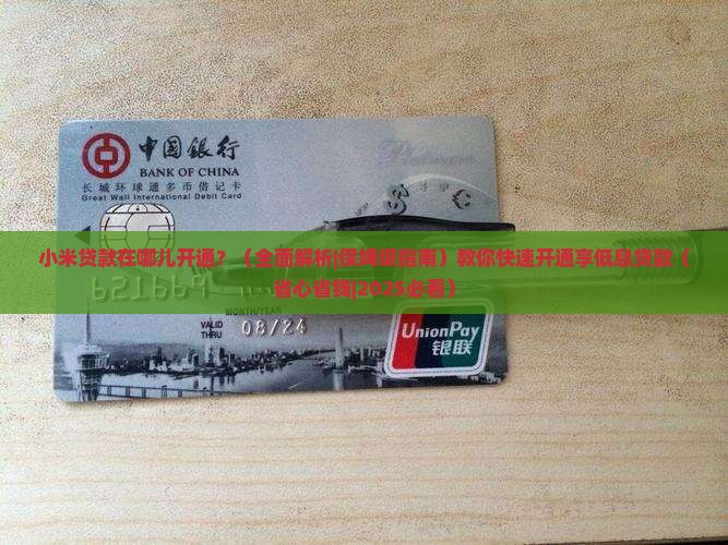 小米贷款在哪儿开通