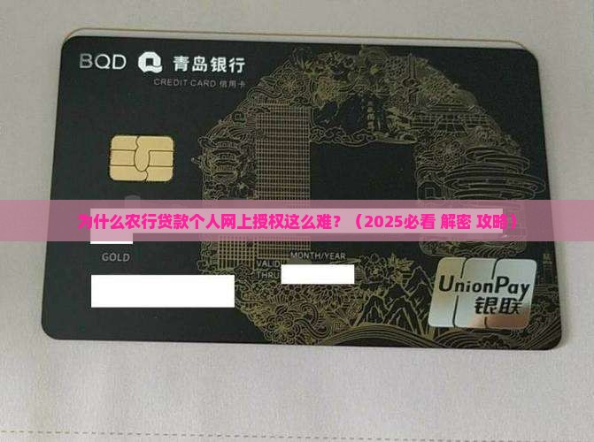 农行贷款个人网上授权