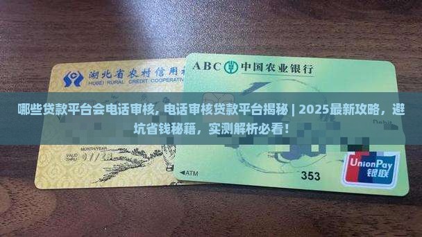 哪些贷款平台会电话审核