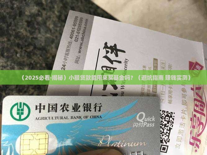 小额贷款能买基金吗