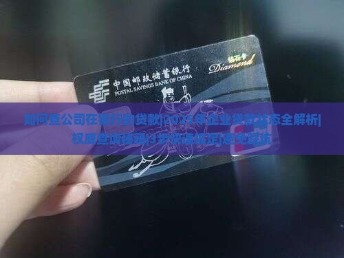 如何查公司在银行的贷款
