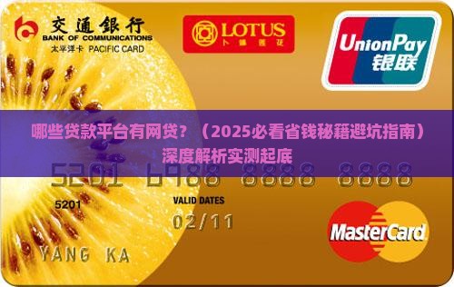 哪些贷款平台有网贷