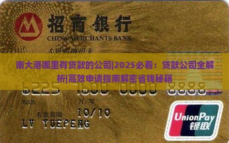 南大港哪里有贷款的公司