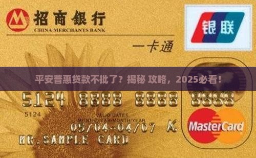 平安普惠贷款不批了