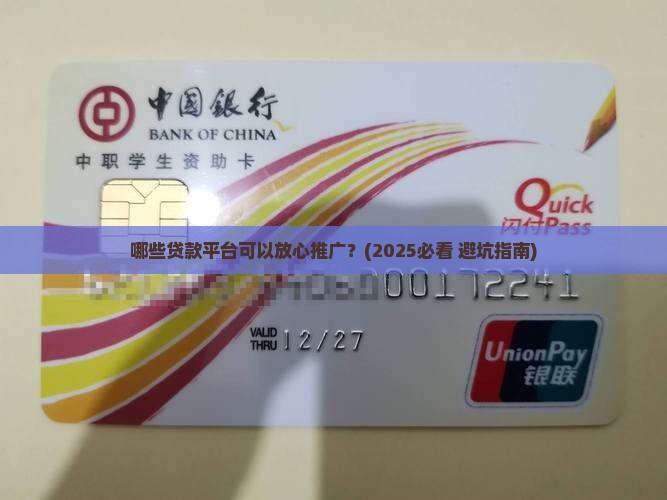 哪些贷款平台可以推销