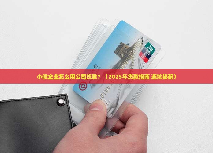 小微企业怎么用公司贷款