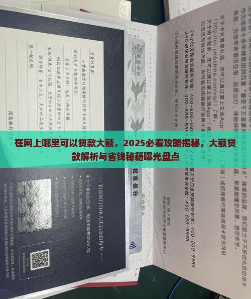 在网上哪里可以贷款大额