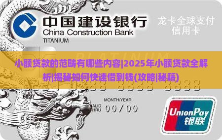 小额贷款的范畴有哪些内容