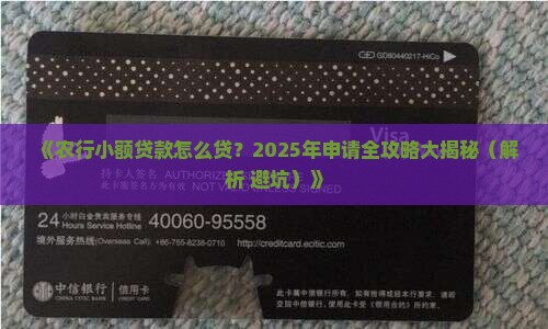 农行小额贷款都怎么贷