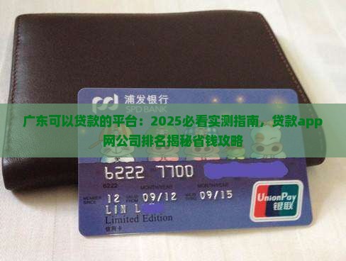 广东可以贷款的平台