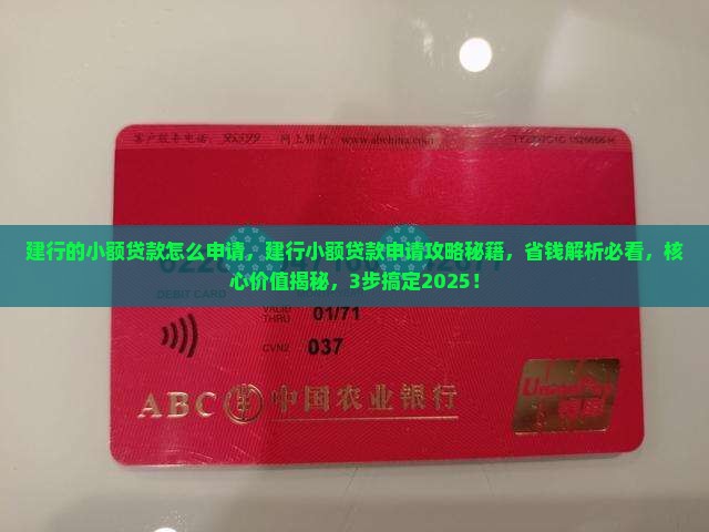 建行的小额贷款怎么申请