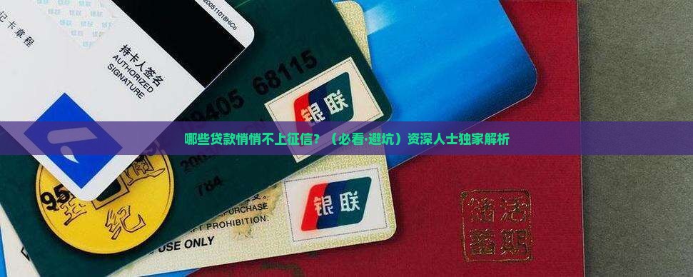 哪些贷款好不上征信