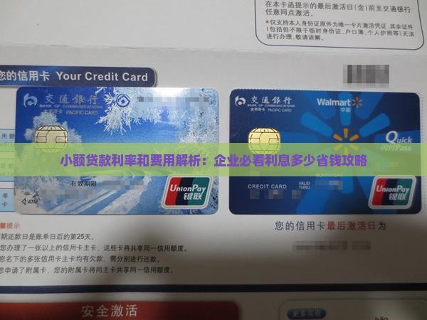 小额贷款的利率和费用