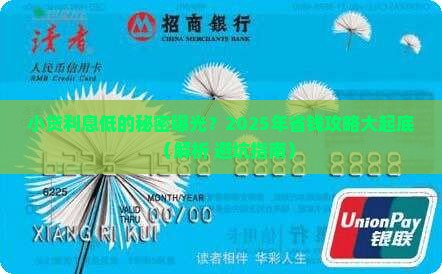 小贷哪个贷款利息低