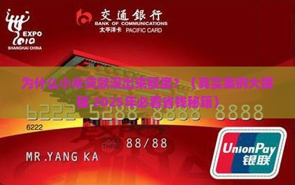 小米贷款没出来额度