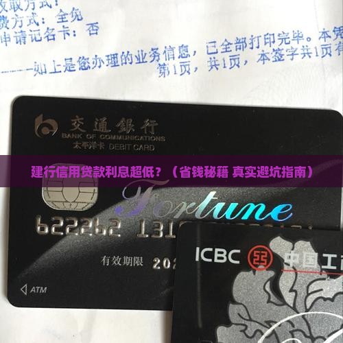 建行信用贷款利息很低怎么办