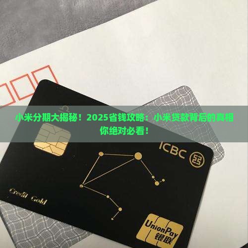 小米分期进了小米贷款