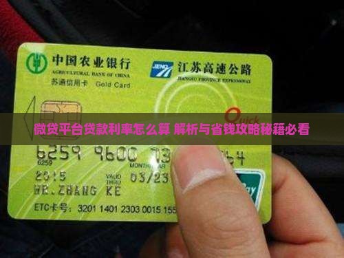 微贷平台贷款利率怎么算