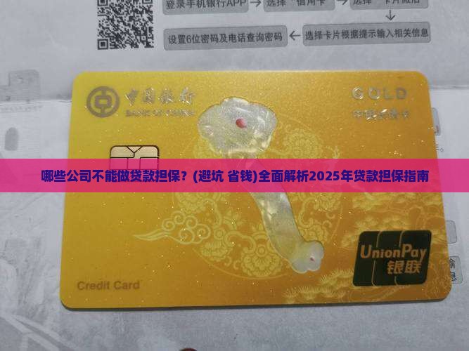 哪些公司不能做贷款担保 哪些公司不能做贷款担保