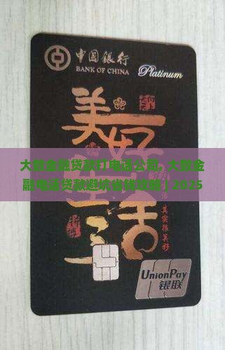 大数金融贷款打电话公司