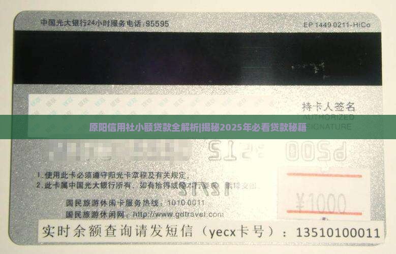 原阳信用社小额贷款