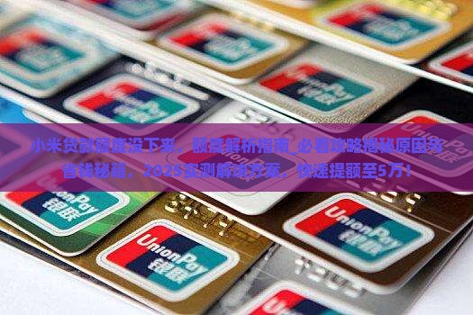 小米贷款额度没下来