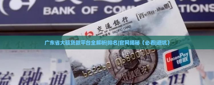广东省大额贷款平台