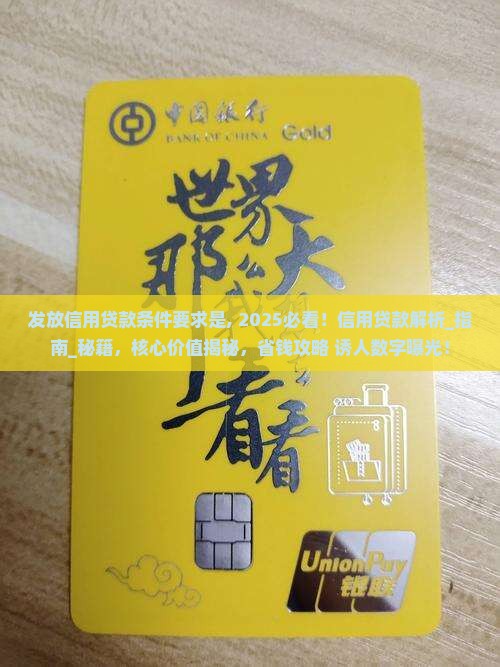 发放信用贷款条件要求是