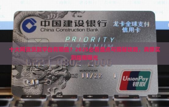 十大网货贷款平台有哪些