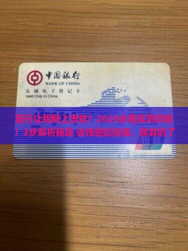 建行说让我网上申请贷款