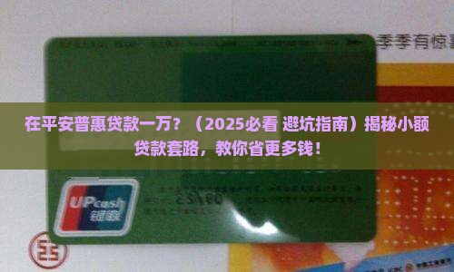 在平安普惠贷款一万