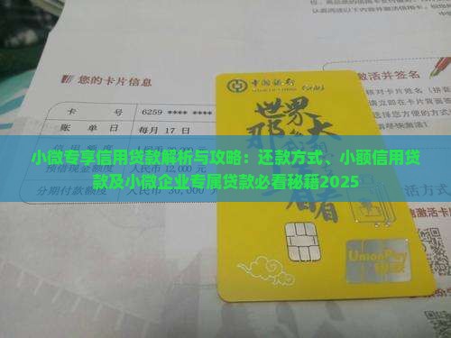 小微专享信用贷款