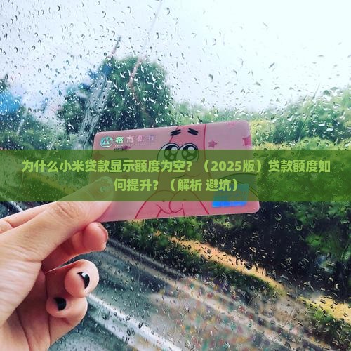 小米贷款显示额度