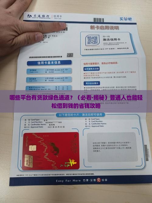 哪些平台有贷款绿色通道