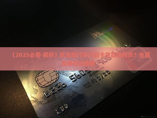 农行副卡贷款怎么贷的啊