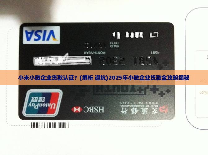 小米小微企业贷款认证