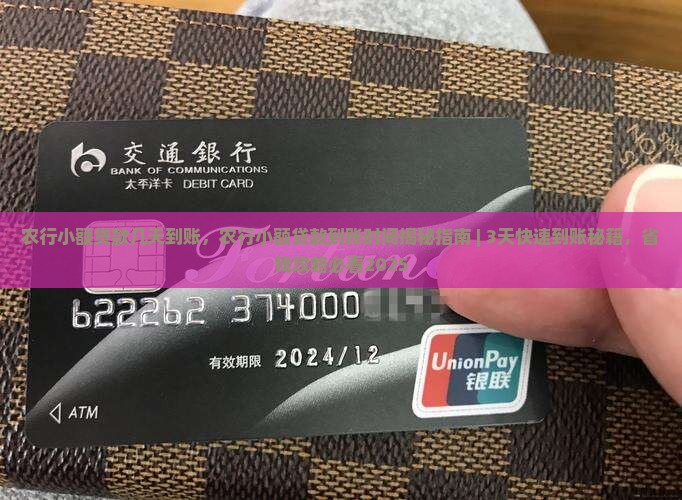 农行小额贷款几天到账