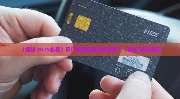 农行信用贷款在哪授权啊
