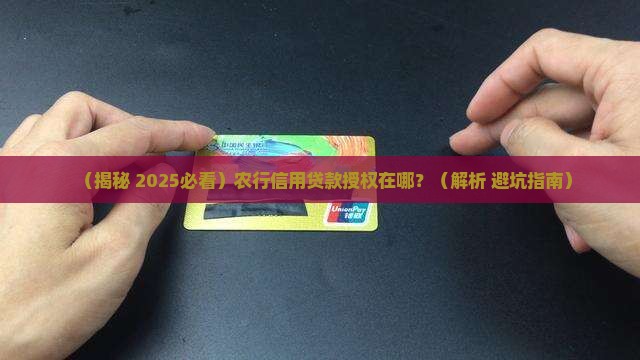 农行信用贷款在哪授权啊