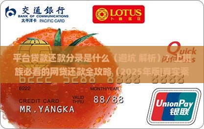 平台贷款还款分录是什么 平台贷款还款分录是什么