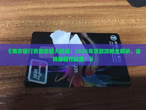 南京银行贷款总额