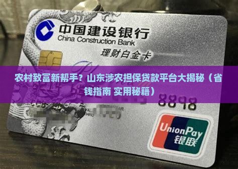 山东涉农担保贷款平台