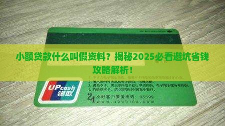 小额贷款什么叫假资料