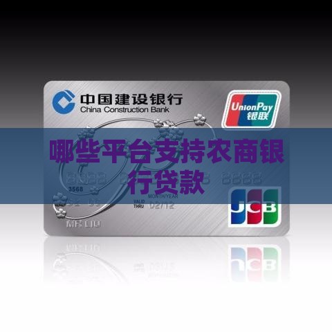 哪些平台支持农商银行贷款