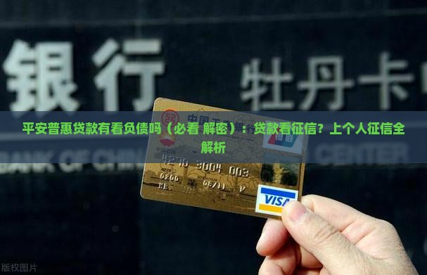 平安普惠贷款有看负债吗