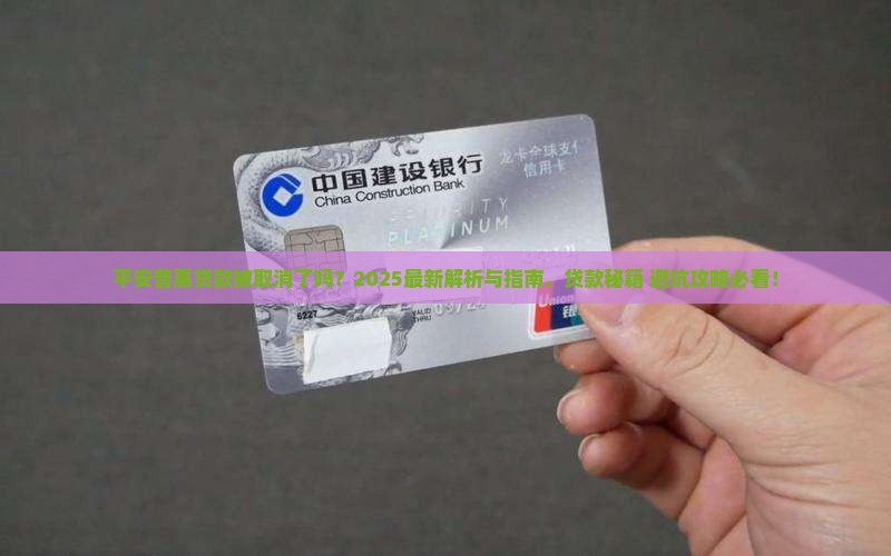 平安普惠贷款被取消了吗