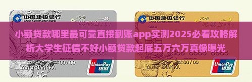 小额贷款哪里最可靠直接到账app