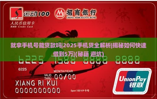 就拿手机号能贷款吗