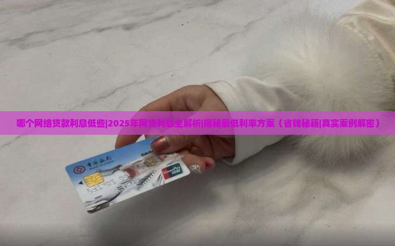 哪个网络贷款利息低些