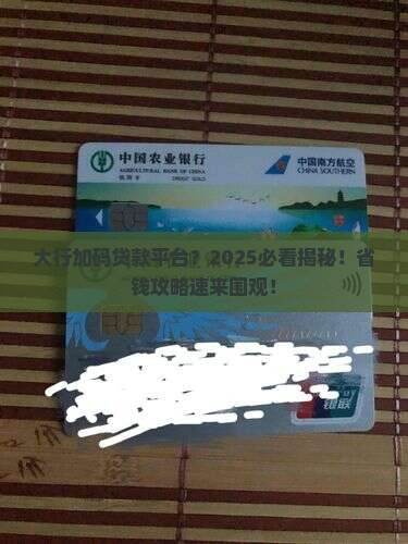 大行加码贷款平台